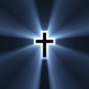 双十字符号蓝色闪光图片