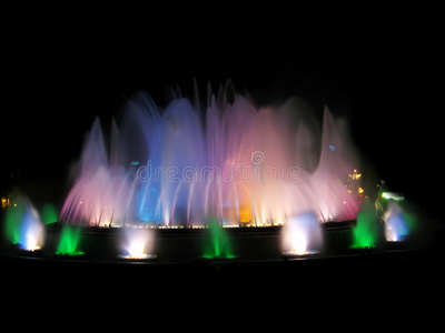 巴塞罗那彩色喷泉