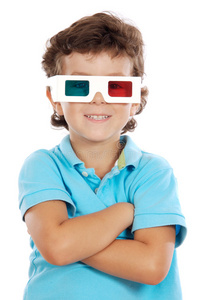 儿童白色3d眼镜