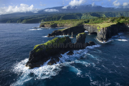 毛伊岛海岸线。