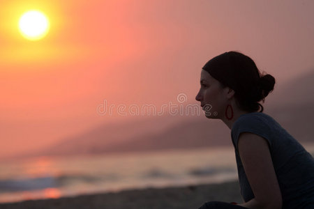 海滩上的女人