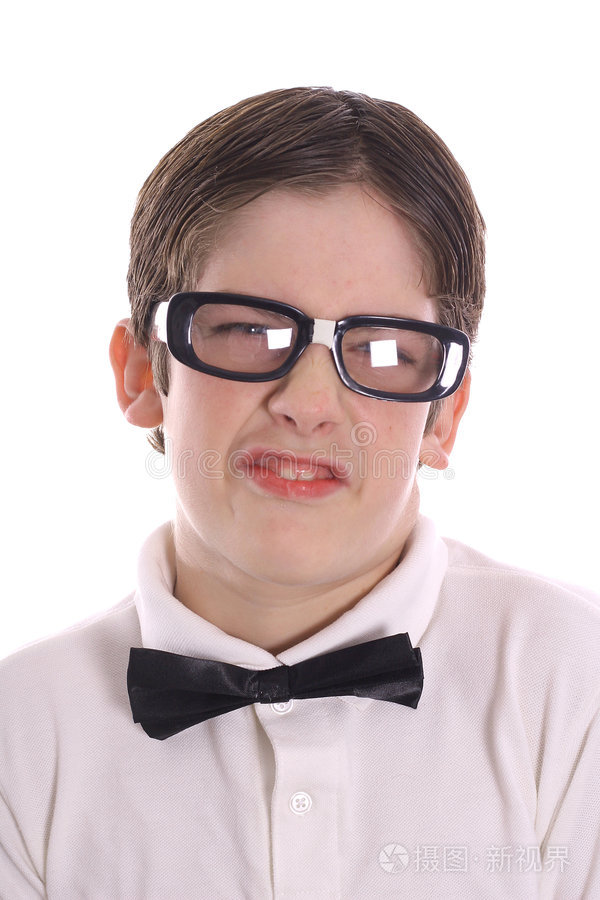 傻乎乎的书呆子肖像照片-正版商用图片0hejrf-摄图新视界
