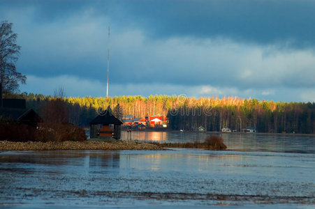 芬兰湖泊景观
