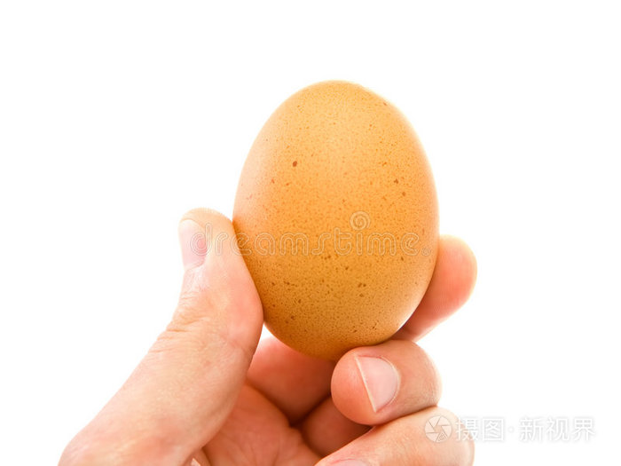 有眼碎鸡蛋蛋壳四个棕色鸡蛋快乐套餐两个鸡蛋手拿鸡蛋在白色背景上