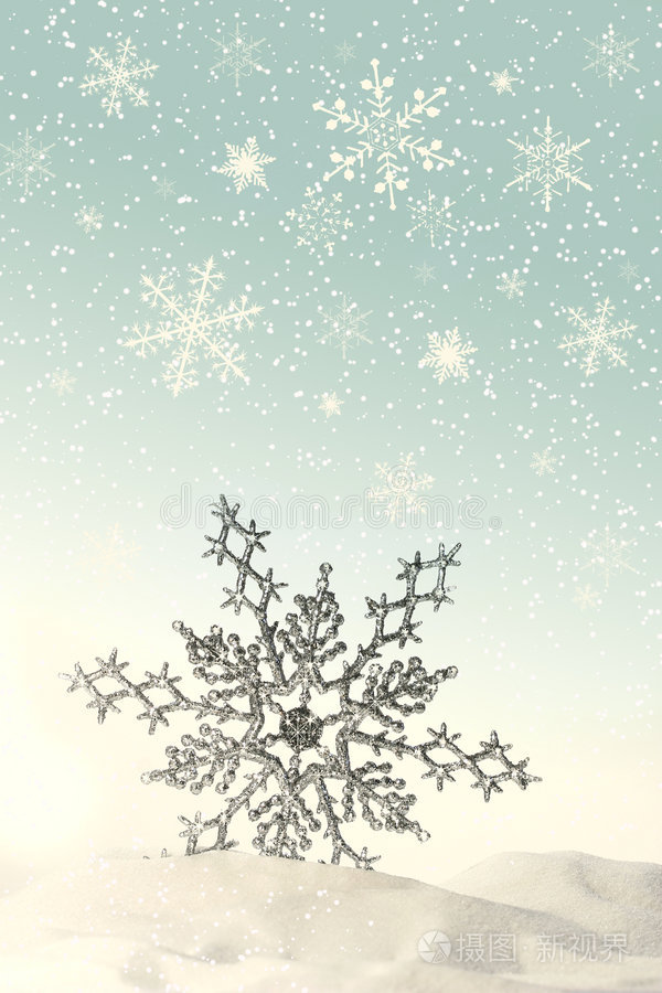有雪冬天雪冬蓝底雪景圣诞节背景雪花与星星特写洞中冬日雪景降雪背景