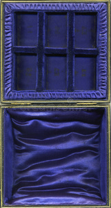 一个空的古董首饰盒的里面图片