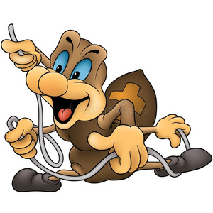 蜘蛛登山者矢量照片