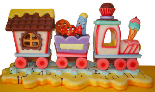 儿童生日派对用装饰性泡沫火车图片