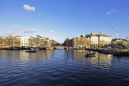 荷兰阿姆斯特丹的阿姆斯特丹河