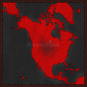 北美地图图片