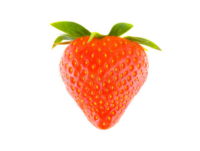草莓。白色隔离