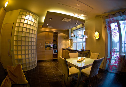 鱼室内室内鱼眼照片