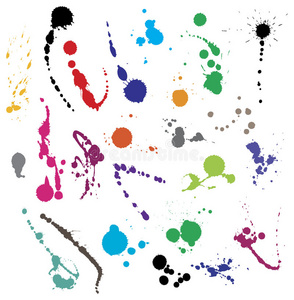 各种疮各种泼墨符号的集合照片