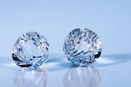 水晶,蓝色调照片