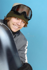 兴奋的滑雪运动员图片
