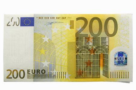 欧元200元纸币图片图片