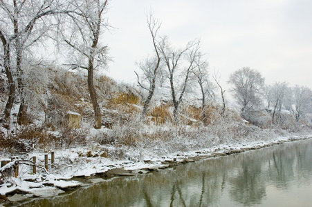 冬季河岸景观