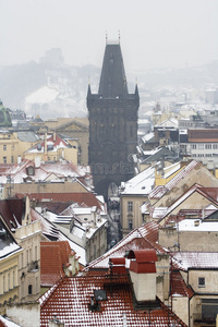 布拉格古城粉塔