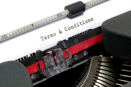 条款和条件打字机