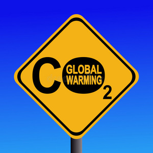 二氧化碳排放警告标志照片