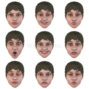 焦虑表情符号图片