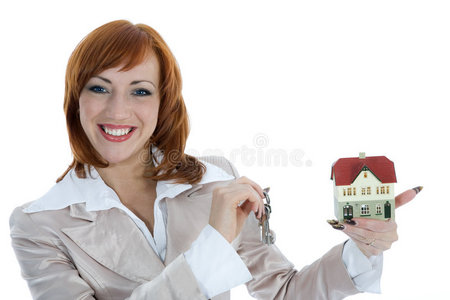 女商人做房地产广告图片