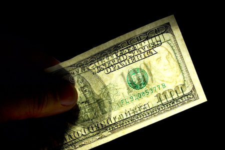 水印100美元照片