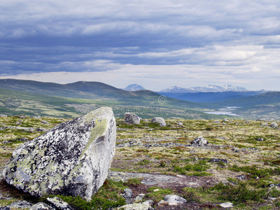 挪威多夫雷杰尔np stroplsjodalen山谷