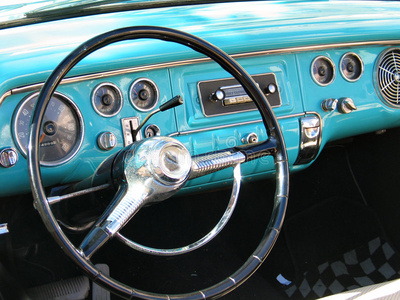 旧式经典汽车仪表盘