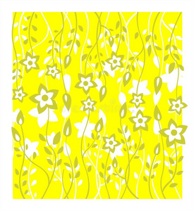 黄色花卉背景