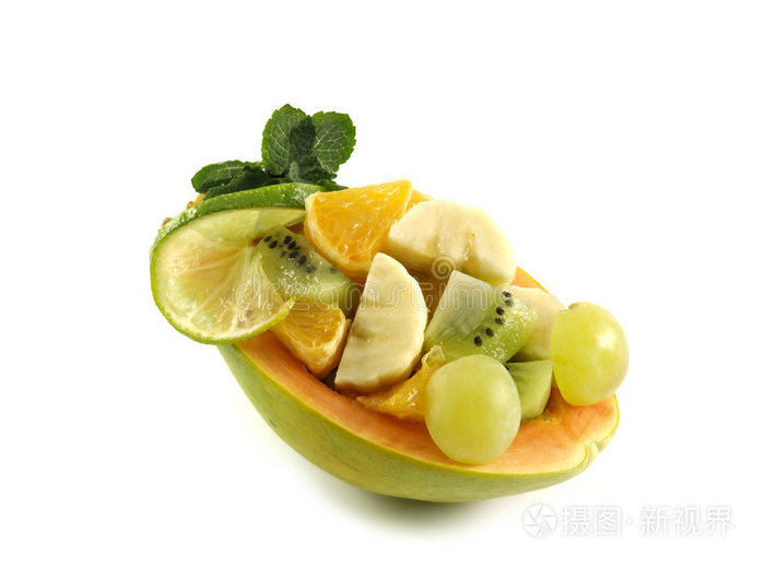 半份木瓜水果沙拉