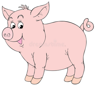 思维的粉红猪粉红小猪照片