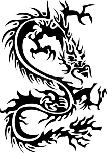 全身九条龙纹身图片