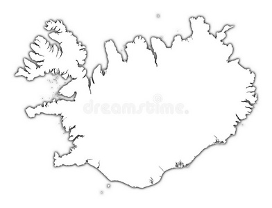 冰岛轮廓图