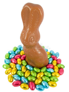 巧克力复活节兔子。