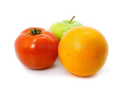 苹果橙和番茄水果