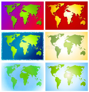 五彩缤纷的世界地图