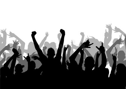 观众剪影照片