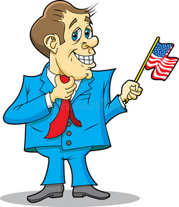 有旗帜的政治家照片