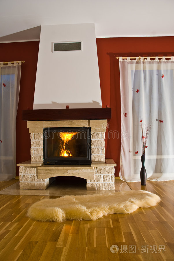 地毯和壁炉