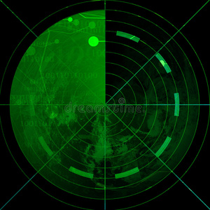 绿色屏绿色雷达屏照片