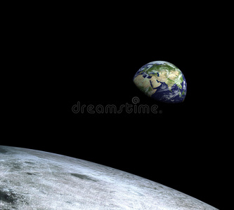 月球上的地球