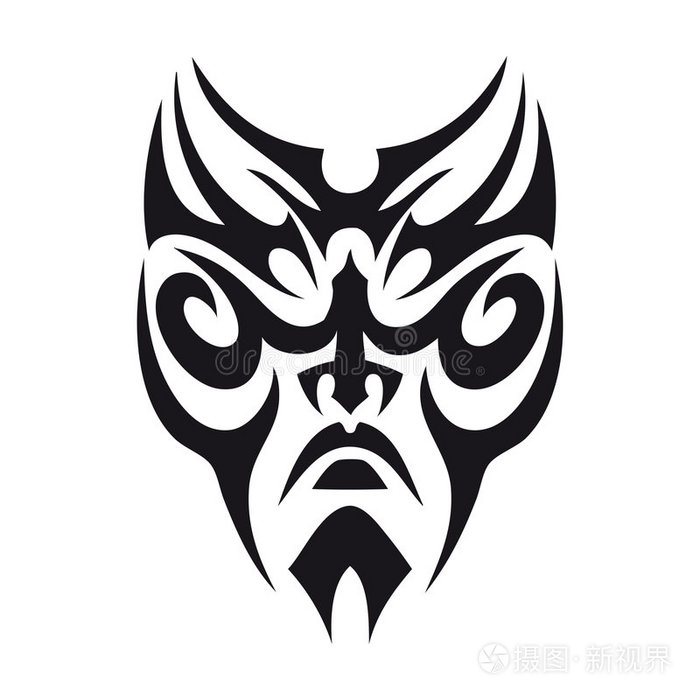 部落脸纹身