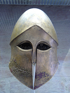 古希腊战士古希腊头盔照片