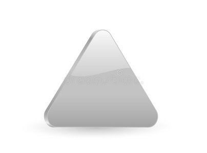 银色三角形3d图标2