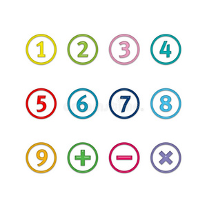 圆圈中的数字照片