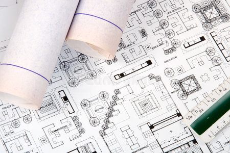 建筑师图纸和平面图