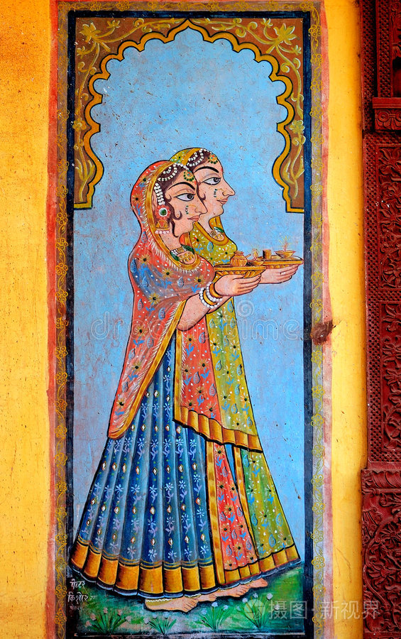 印度贾萨默尔墙上的画