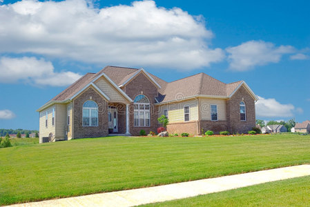 现代住宅与花园新的土地开发豪华住宅外部60住宅建筑工地的土方分级房