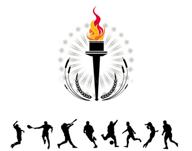 火炬奥运场馆夜景奥运跳水台奥运场馆-鸟巢奥运会摘要奥运体育图标集